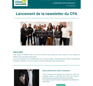 La 1ère newsletter du CFA